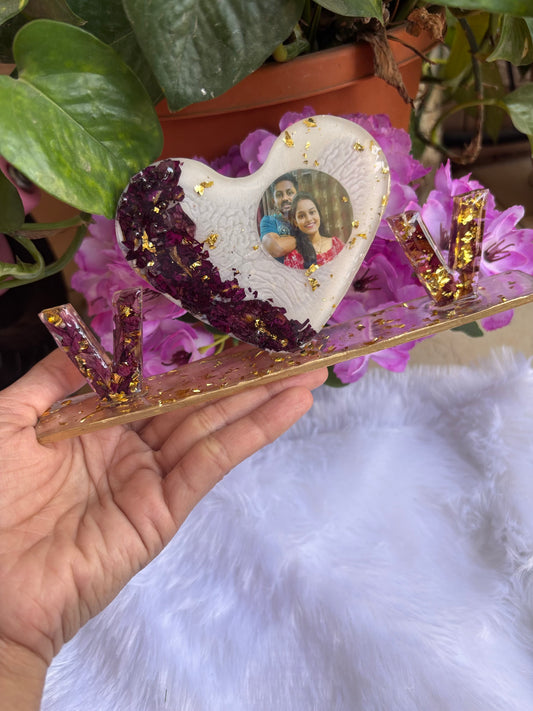 Customized Couple Photo Name Stand