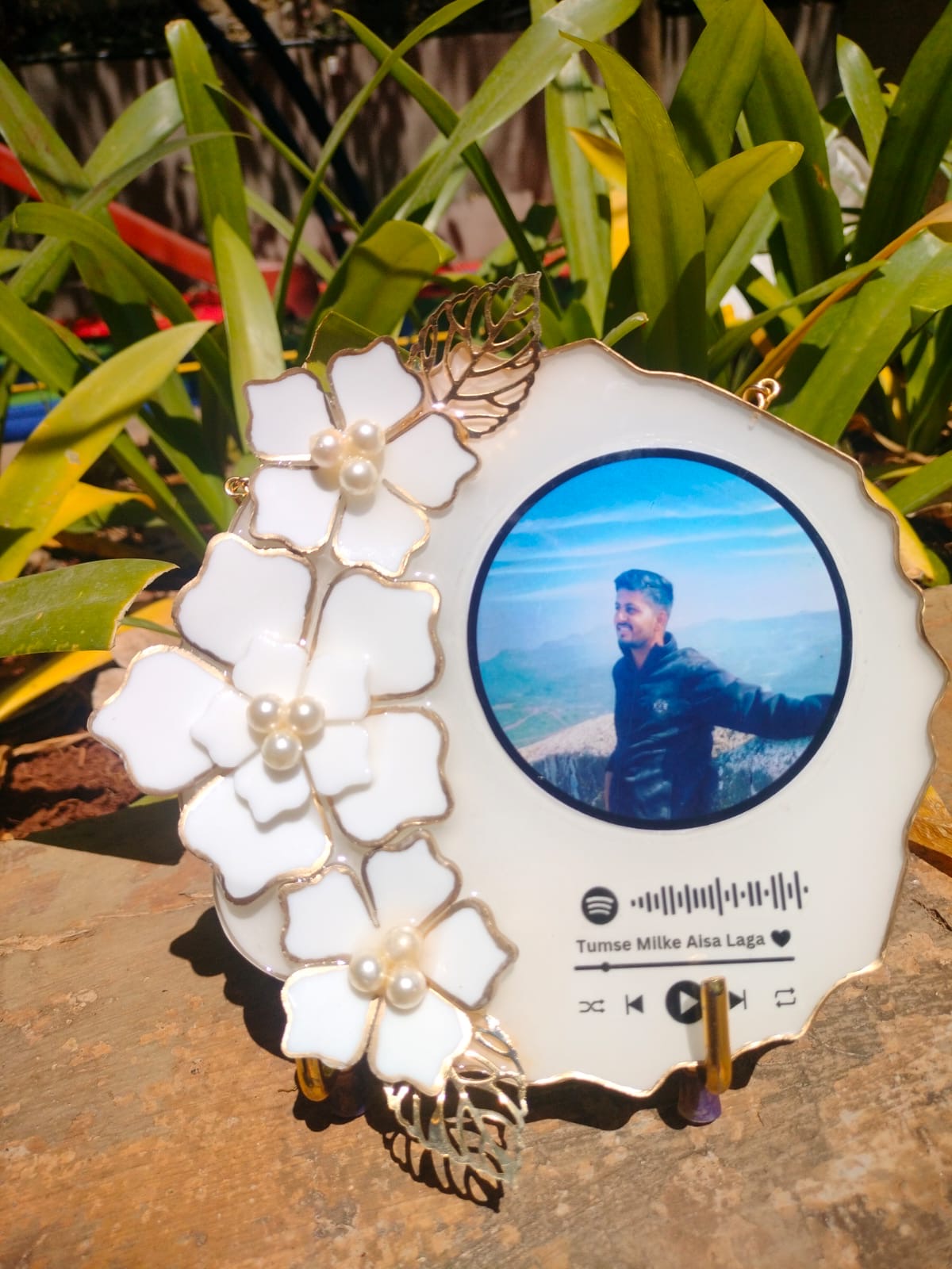 3D flower photo frame