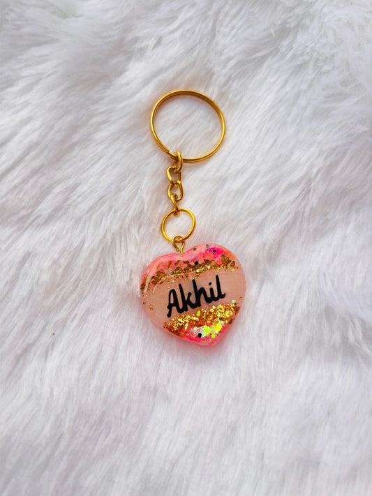 Customized Heart keychain with Name