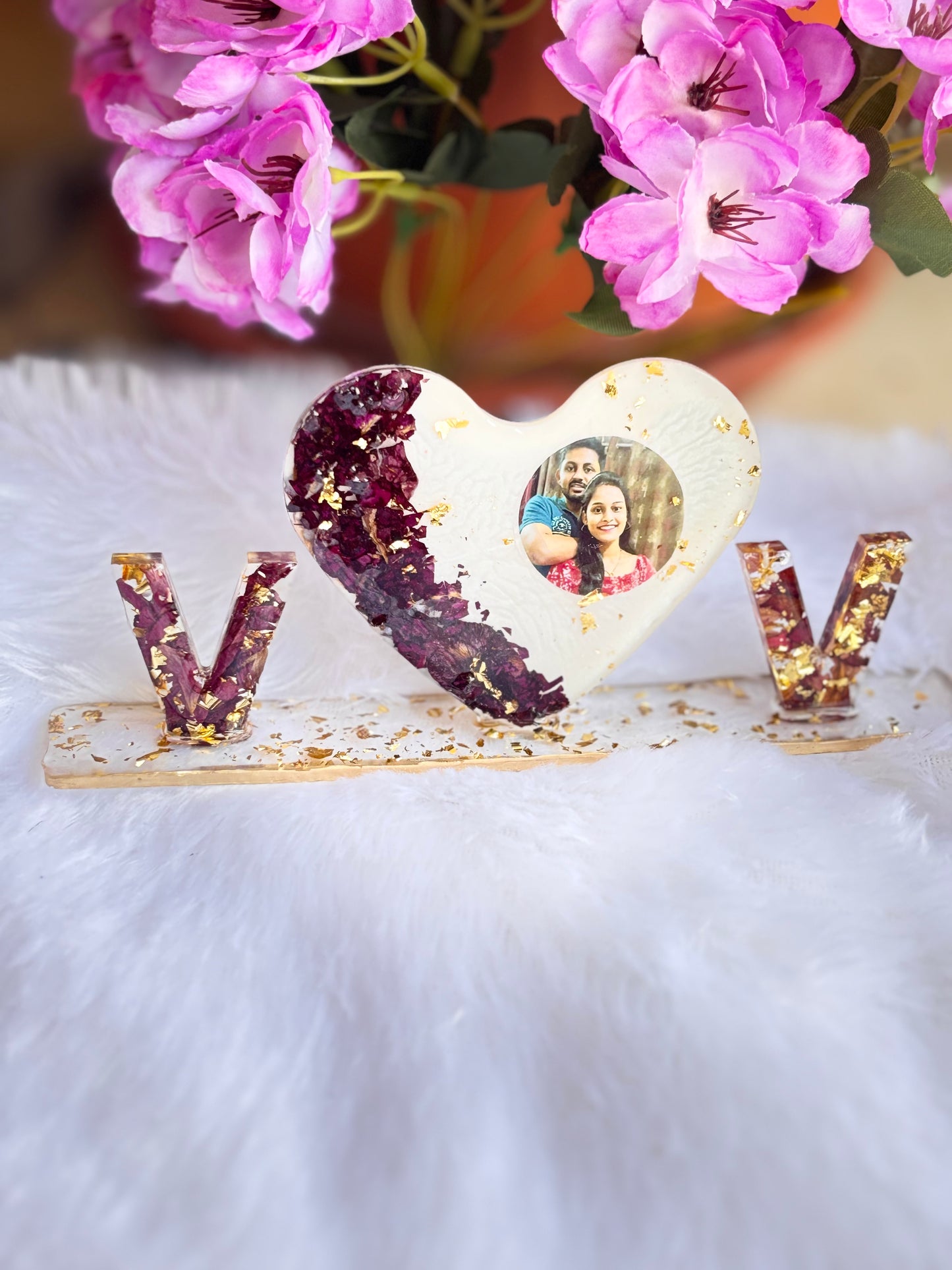 Customized Couple Photo Name Stand