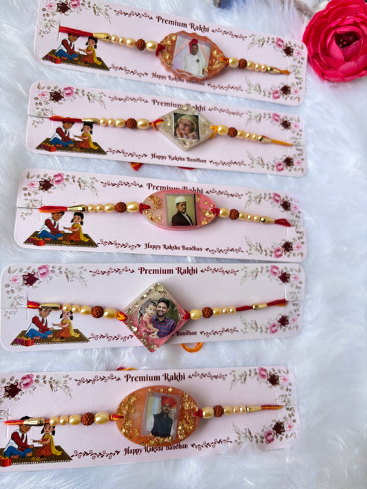 Customised photo resin rakhi