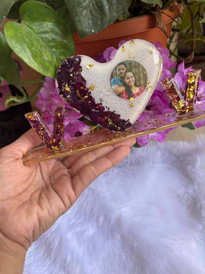 Customized Couple Photo Name Stand