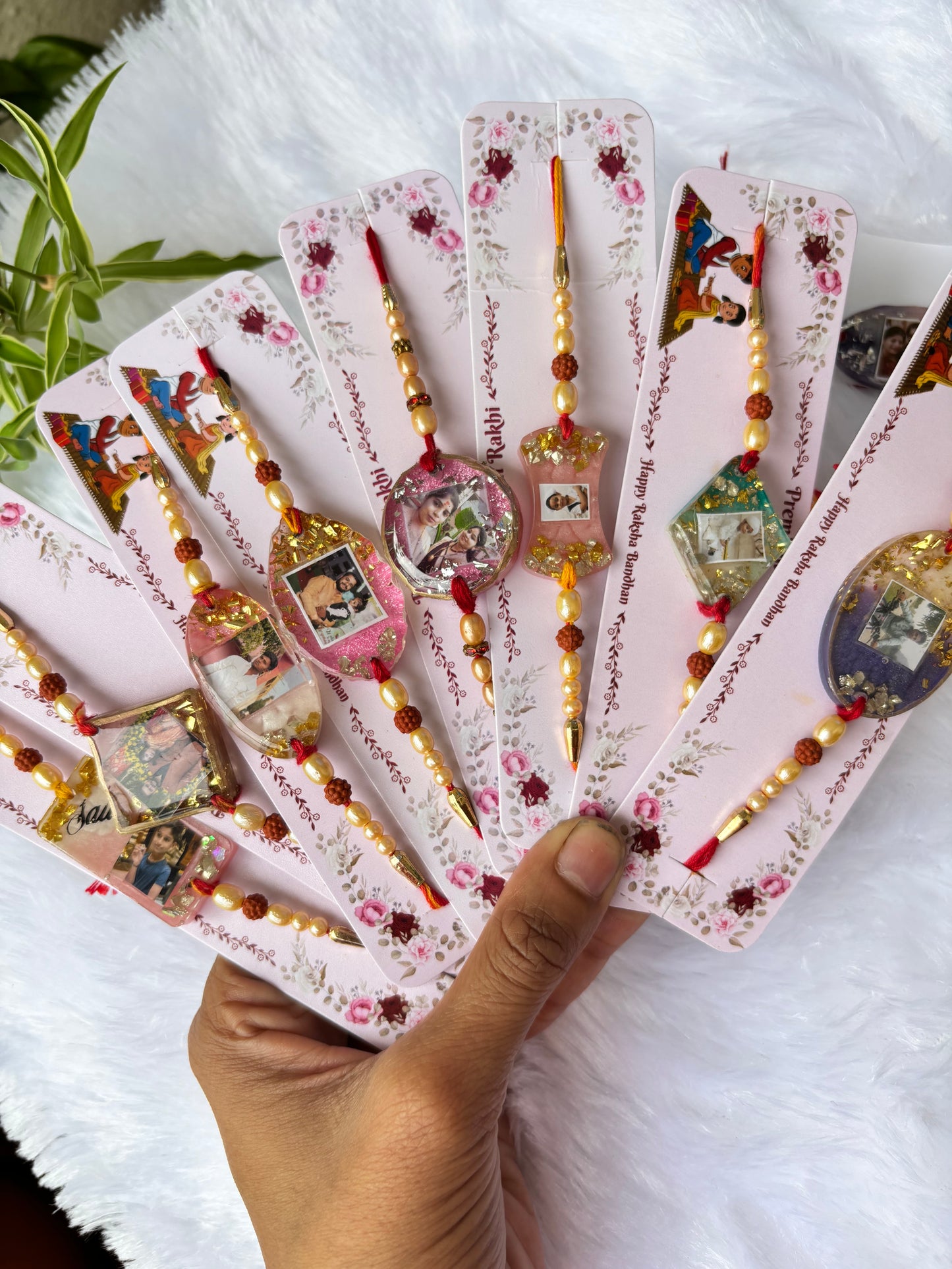 Customised photo resin rakhi