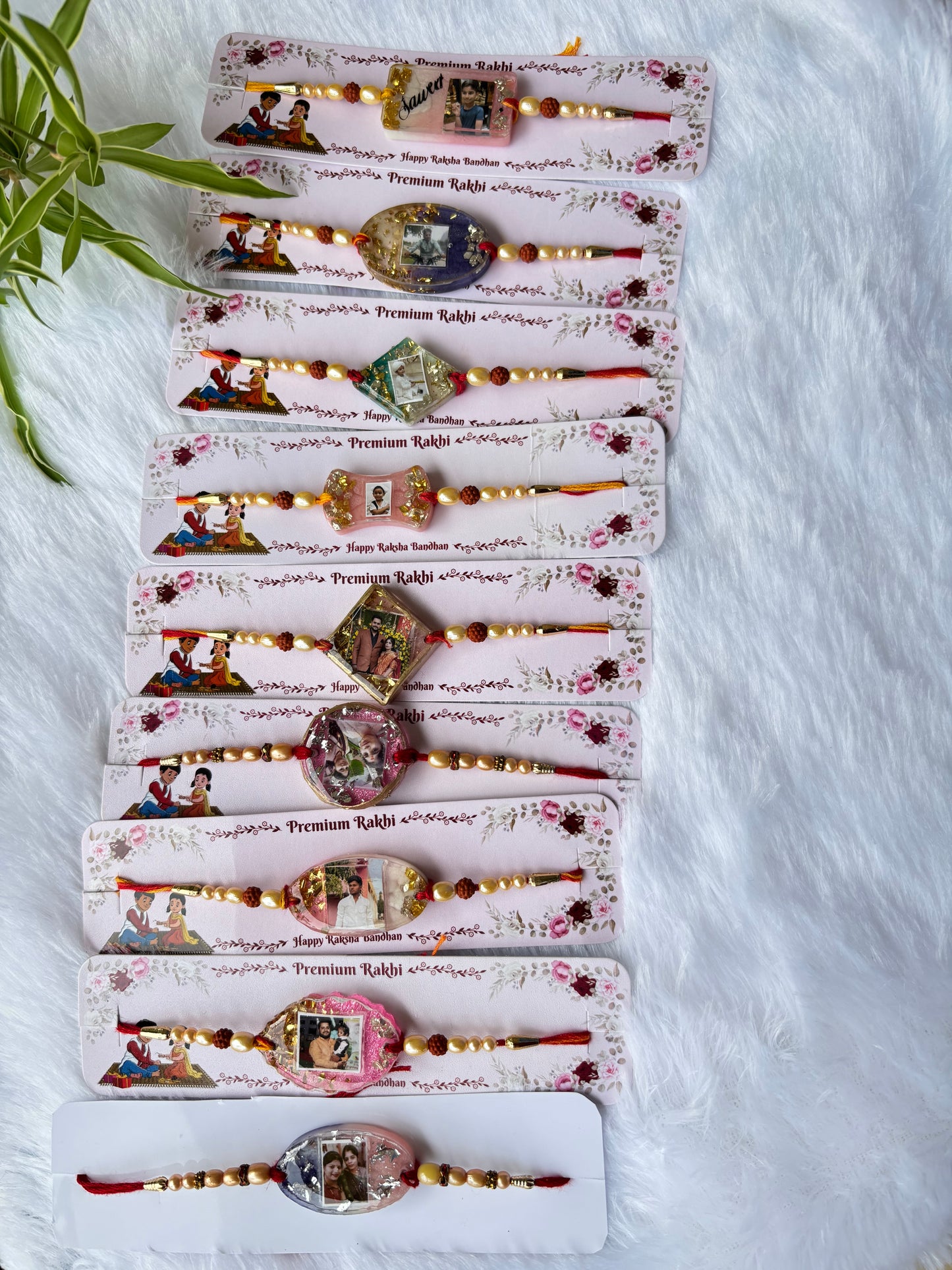 Customised photo resin rakhi
