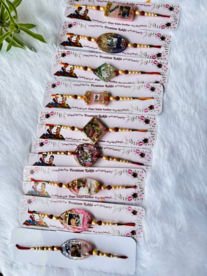Customised photo resin rakhi