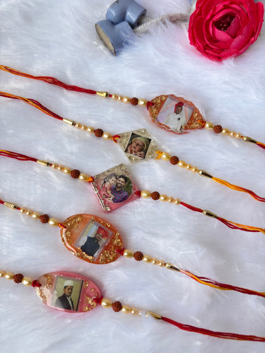Customised photo resin rakhi