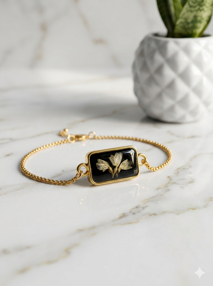 Resin Flower Bracelet