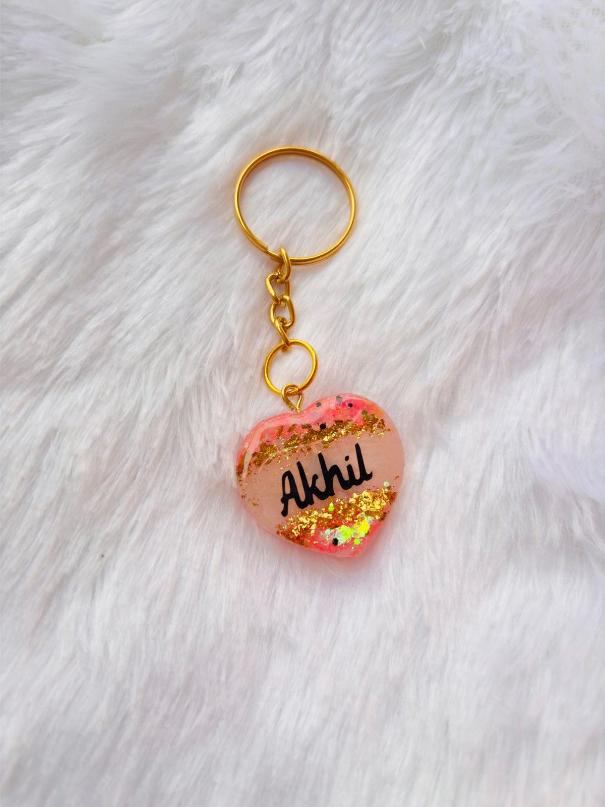 Customized Heart keychain with Name