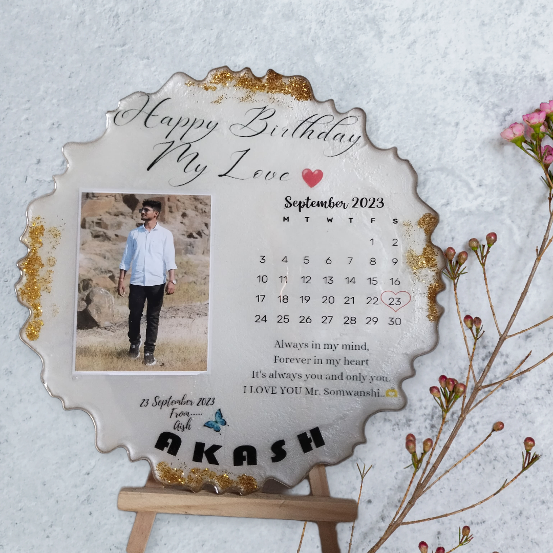 Calendar Coaster with Photo